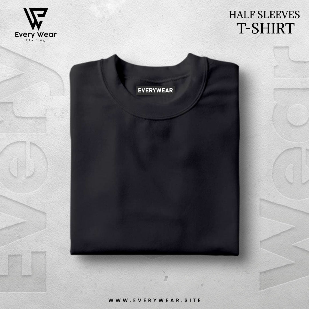 Men's Essential Premium Charcoal-grey Half Sleeve Tee