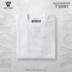 Men's Essential Premium White Half Sleeve Tee