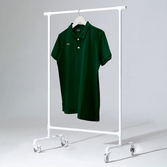 BOTTLE GREEN MEN'S BASIC POLO T SHIRT
