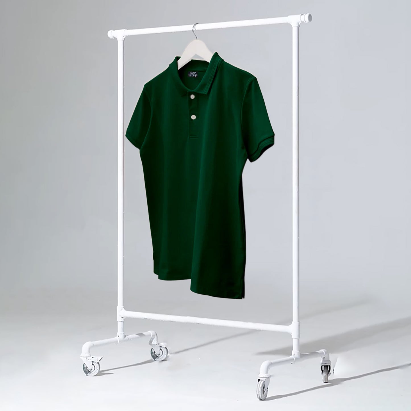BOTTLE GREEN MEN'S BASIC POLO T SHIRT