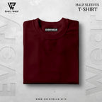 Men's Essential Premium Maroon Half Sleeve Tee