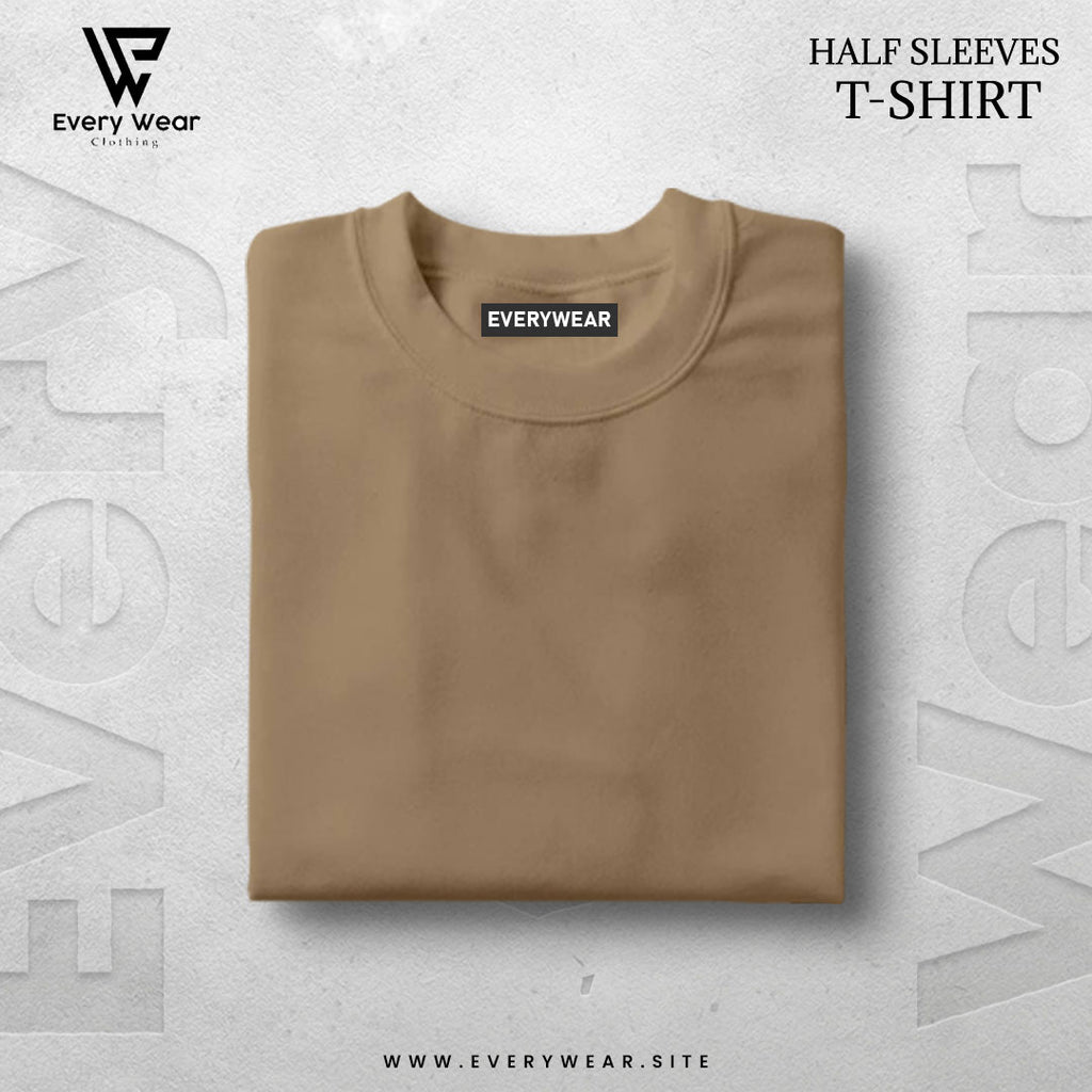 MEN'S Premium Basic Coffee Brown Half Sleeve T shirt