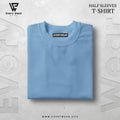 Men's Essential Premium Ice-Blue Half sleeves Tee