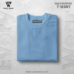 Men's Essential Premium Ice-Blue Half sleeves Tee