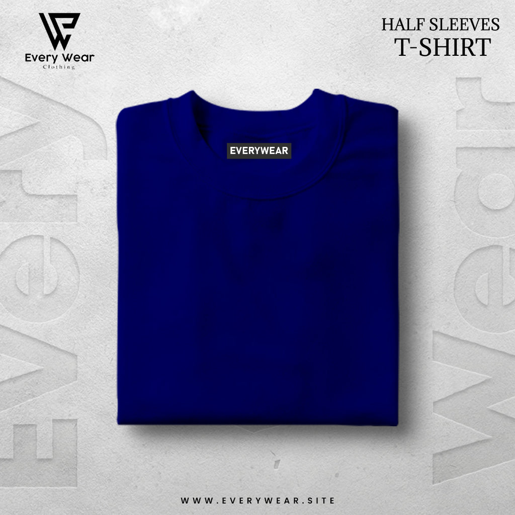 Men's Essential Premium Navy-Blue Half Sleeve Tee