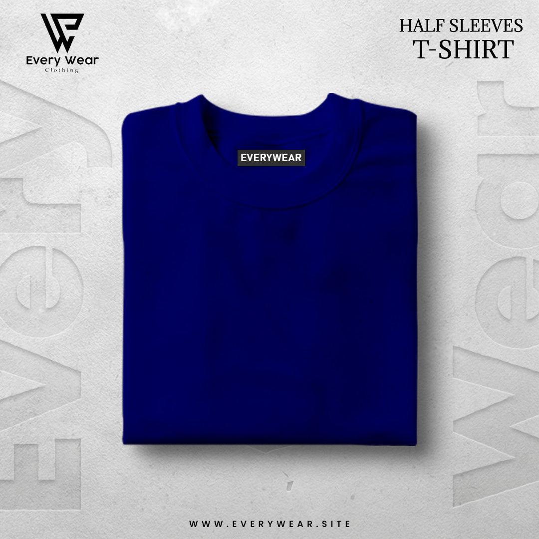 Men's Essential Premium Navy-Blue Half Sleeve Tee
