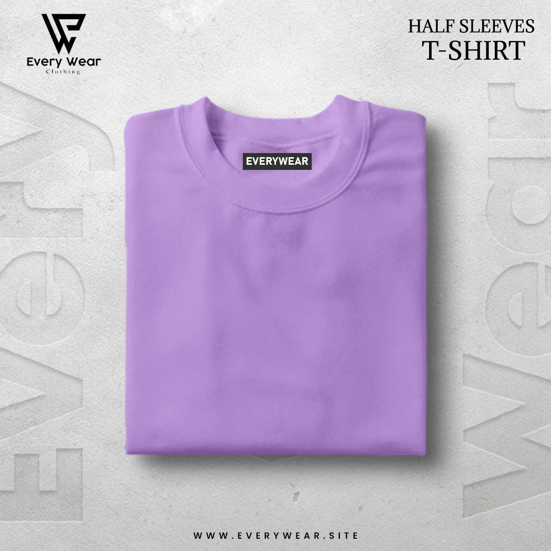 Men's Essential Premium Lilac Half Sleeve Tee
