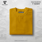 Men's Essential Premium Mustard  Half Sleeve Tee