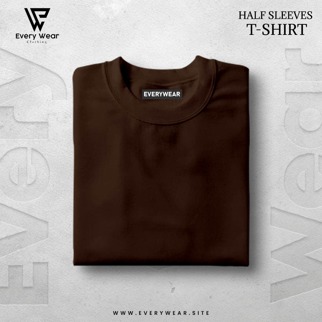 Men's Essential Premium Brown Half Sleeve Tee