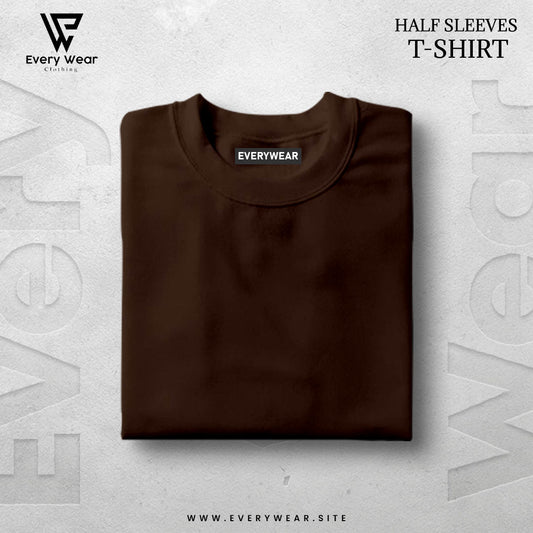 MEN'S Premium Basic Brown Half Sleeve T shirt